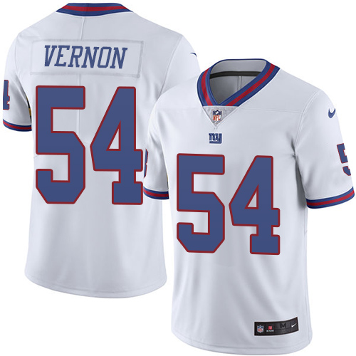 Youth Limited Olivier Vernon Nike Jersey White - #54 Rush NFL New York Giants